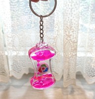 Mini Llavero con temporizador de burbujas líquidas llavero sensorial visual