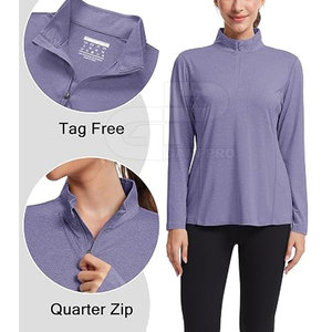 Premium <b>Women</b> <b>Quarter</b> <b>Zip</b> <b>Sweatshirt</b> Featuring Elegant Athletic Style Soft Stretch Fabric For Lifestyle And Fitness Wear - Product Image 3