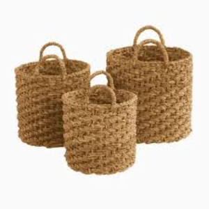 Cestas de Macetas Hechas a Mano Ecológicas con Materiales Naturales, Revestimiento de Plástico Impermeable y Diseño Plegable para Decoración del Hogar - Product Image 6