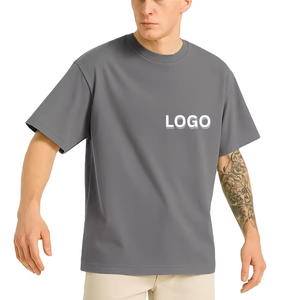 Fabricant de vêtements coupés et cousus, faible MOQ, T-shirt vierge personnalisé pour homme, coupe carrée, 280 g/m², 100 % coton, grammage lourd - Product Image 2