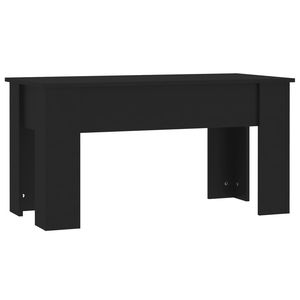 Tavolino nero in legno ingegnerizzato 39.8 "x 19.3" x 20.5 "dimensioni - Product Image 5