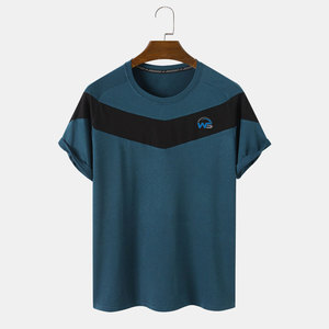 T-shirts pour hommes en gros, prix de vente optimal, 100% coton tricoté, vêtements de fitness, grandes tailles, manches longues, logo personnalisé - Product Image 1