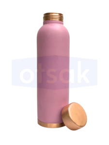 Bouteille en cuivre OTSAK, impression premium, pour un luxe moderne, usage au bureau, en extérieur et à domicile, écologique, portable, 34 oz (1000 ml), avec couvercles - Product Image 2
