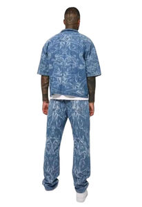 รับสั่งทำกางเกงยีนส์พิมพ์ลายแฟชั่นยอดนิยมสำหรับร้านค้าปลีกที่กำลังมองหาสินค้าขายส่งจำนวนมาก พร้อมรับข้อเสนอที่ดีที่สุด - Product Image 2