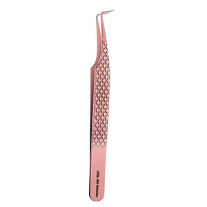 Applicateur de cils durable pour faux-cils en bande, instruments de beauté écologiques, pince à épiler courbée pour le soin des cils en acier inoxydable - Product Image 2