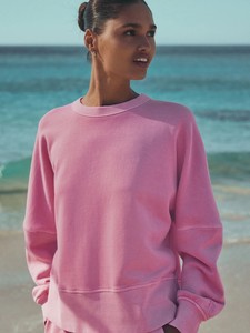 Sweat-shirt rose surdimensionné à capuche avec poche, coupe classique, col rond, décontracté, pour l'automne, 100 % coton French Terry, respirant pour homme - Product Image 2