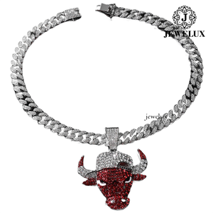 Collier chaîne cubaine de qualité export, entièrement serti de diamants, bijoux hip-hop pour hommes et femmes, importé d'Inde, très demandé - Product Image 2