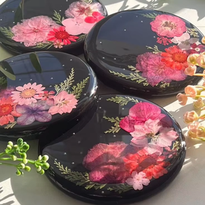 High Decorative Classic Eco-Friendly Resin Coasters Enamel Cup Placemats Best Quality Handmade for Restaurant Display - Product Image 1