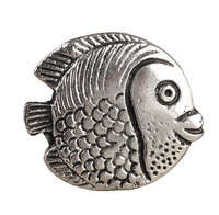 Moderne argent antique fonte poisson animal meubles porte tiroir armoire boutons tirer poignée pour armoire commode chambre cuisine