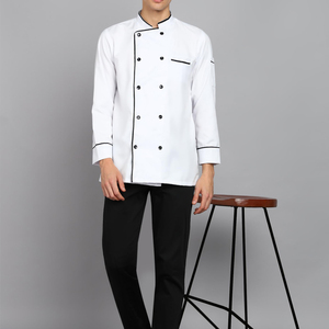 Button Front Design Men <b>Chef</b> Jacket Long Sleeve <b>Chef</b> Coat For Restaurant High Grade Restaurant Men <b>Chef</b> Jackets - Product Image 2