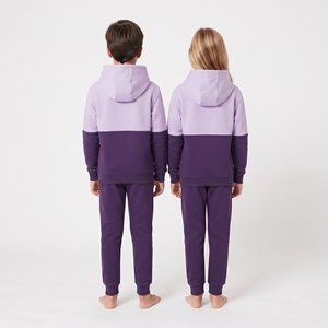 Conjunto Deportivo de Dos Tonos para Niños y Niñas, Sudadera con Capucha y Pantalones Jogger, Ropa Deportiva Informal, Conjunto a Juego - Product Image 2