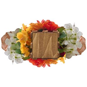 4 Pezzi Fiori Artificiali Arancioni Alti 44,5 cm per Decorazioni di Sedie e Corridoi Nuziali, Composizioni Floreali Artificiali - Product Image 6