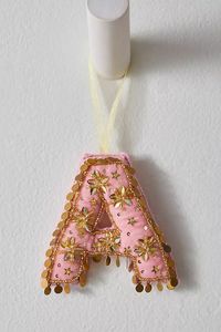 Personalized Handmade Beaded Alphabet <b>Letter</b> Christmas <b>Ornament</b> Initial Hanging Decoration - Product Image 1