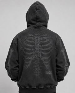 Sweat-shirts à capuche délavés pour hommes 100 % coton, pull-over d'hiver personnalisable, respirant, séchage rapide, faible MOQ - Product Image 6