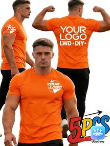 Camisetas Personalizadas OEM/ODM para Hombre, Premium, 100% Algodón, Transpirables, Antiarrugas, de Secado Rápido, Ecológicas, Cuello Redondo, Talla Grande, 300g - Product Image 4