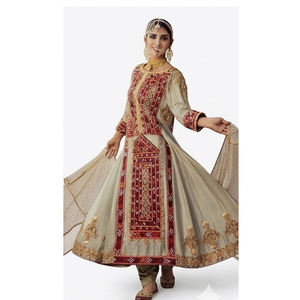 Vestidos Afganos Kuchi Tradicionales de Fiesta, Étnicos Tribales Banjara para Mujer, de Alta Calidad, en Chifón de Seda Antiarrugas - Product Image 5