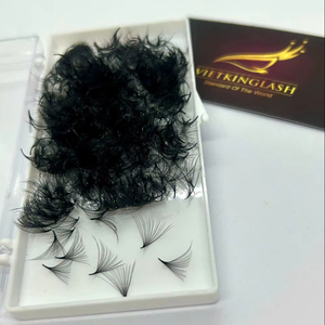 ขนตาปลอมแบบพัดสำเร็จรูป 20D ความหนา 0.03 มม. ขนตาเมกะวอลลุ่ม ขนนุ่มเหมือนขนมิงค์ ขนตาคุณภาพพรีเมียม ใยแคชเมียร์ PBT ยี่ห้อ VIETKINGLASH - Product Image 1