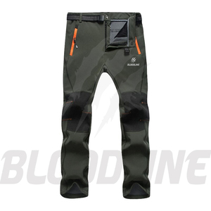Pantalones Unisex de Lona Caqui 100% Algodón con Forro Polar, Lavado Ácido, Cintura Elástica Media con Cordón, Estilo Formal, Marca Bloodline International - Product Image 4