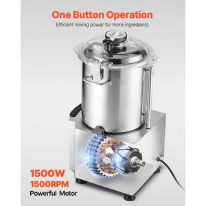 Robot culinaire de 19 litres en acier inoxydable, hachoir à légumes avec lame en S et racloir - Product Image 4