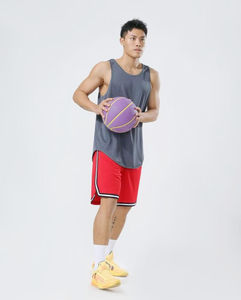 Shorts de basketball sportifs pour hommes en gros – Maille respirante, écologiques, avec poches, style streetwear hip-hop, coupe décontractée, logo personnalisé – Nouvelle collection - Product Image 3