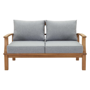 Muebles para el Hogar y Exteriores, Sofá de Dos Plazas para Exteriores con Estructura de Madera de Teca y Cojín Resistente - Product Image 6