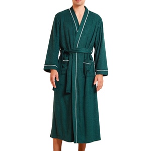 2025 New Style 100% Cotton Multi Color <b>Shawl</b> Collar Unisex Hotel Bathrobe Custom <b>Embroidered</b> logo Breathable and Soft Bath Robes - Product Image 1