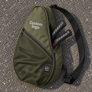 Sac de raquette de squash personnalisé REXFIT Sports avec bandoulière réglable et poche avant en mesh pour les trajets quotidiens au terrain et les entraînements - Product Image 1