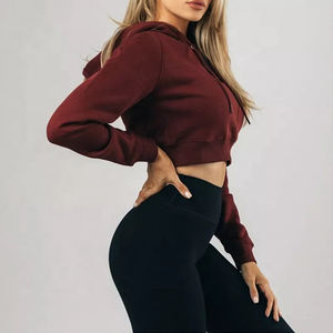 Custom <b>Women's</b> Ecosmart Full Zip Fleece <b>Hoodie</b> with Polyester/Nylon Breathable <b>Hoodie</b> - Product Image 2