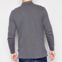 Chemise à manches longues en coton piqué respirant et à séchage rapide pour homme, de qualité supérieure, écologique, tricotée, avec logo brodé personnalisé
