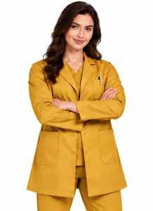 Blouse de laboratoire blanche professionnelle pour hommes, à manches longues, uniforme de médecin, vêtements de travail médicaux respirants en polycoton, pour hôpital et chimie - Product Image 2