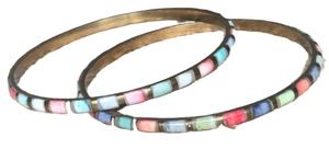 Brazalete de latón con diseño de incrustaciones de resina, moderno, para mujer, accesorios de joyería - Product Image 4