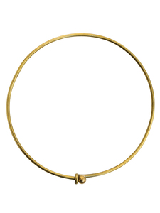 สร้อยคอทองคำทรงกลมแบบเปิดพร้อมปลายลูกบอล - Product Image 3