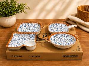 Premium Luxury Eco-Friendly Ceramic <b>Mats</b> & Pads Set Traditional Indian Style <b>Round</b> 300mm Diameter - Product Image 3