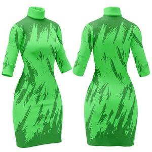 Robe polo pour femme Signature - Motif de bordure exclusif - Logo personnalisé - Vêtements sportifs pour femmes à manches courtes - Product Image 1