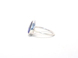 Natural Lapis Lazuli 925 Sterling Silver Pear Shape <b>Ring</b> Handmade Artisan Gemstone Jewelry Gift for Her - Product Image 2