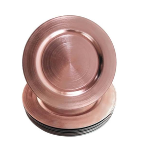 Copper Dinner Charger <b>Plate</b> Round Hammered Conner Wedding Charger <b>Plates</b> for Events 13 Inch Party Dinnerware Dish - Product Image 5