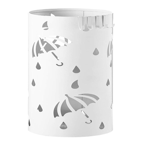 Porte-parapluies en métal ajouré, Porte-parapluies en métal pour entrée, Porte-parapluies rond sur pied pour parapluies et bâtons de marche - Product Image 6