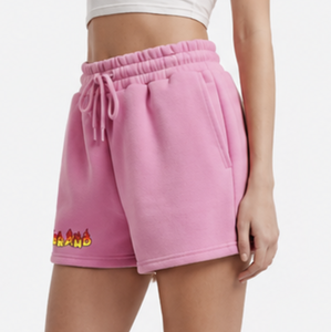 Shorts Casuales de Cintura Elástica de Alta Calidad para Mujer, 100% Algodón, Personalizados OEM, 350GSM, Transpirables, Corte Regular - Product Image 5