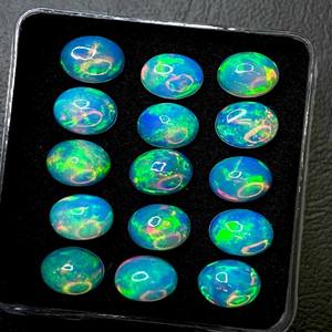 Lot de cabochons d'opale d'Éthiopie, qualité calibrée, 6x4mm à 6x8mm, opale naturelle pour la création de bijoux - Product Image 4