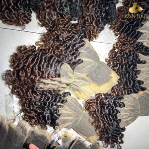 Extensiones de Cabello Ondulado Profundo, Color Negro Natural, Doble Trama, Cabello Humano Virgen Vietnamita, Rizado, Voluminoso, Venta al Por Mayor - Product Image 4