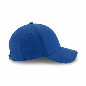 Blue 6-Panel Snapback Baseball <b>Cap</b> Unisex Fitted Adjustable 100% Cotton Twill Solid Color Casual Adult <b>Hat</b> Size 58-60CM - Product Image 6