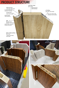 Portes intérieures pour bureau, design moderne minimaliste simple, cadre de porte en bois massif à âme composite, étanche, ODM/OEM - Product Image 5