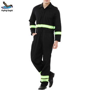 Combinaison de travail robuste en coton respirant avec coutures renforcées, vêtements de sécurité industrielle - Product Image 4