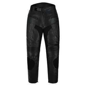 Pantalones de cuero para motociclistas con armadura para hombre, pantalones de motocicleta de piel de vaca - Product Image 1