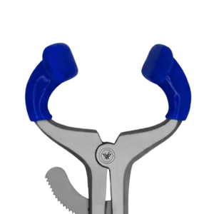 Écarteur buccal pédiatrique Molt Mouth Gag 3,5 po avec embouts en PVC bleu, en acier inoxydable chirurgical, avec verrouillage à cliquet, ergonomique et manuel - Product Image 3