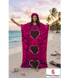 Printed <b>Kaftan</b> Dress Women Loose Fit Beach Wear Lightweight Comfortable <b>Summer</b> Style Custom Bulk Manufacturing Supply - Product Image 1