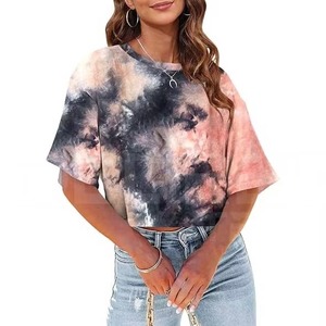 Crop top pour femme de haute qualité, écologique, à séchage rapide, jersey tendance, coupe classique, été, 100% coton, col rond, manches courtes - Product Image 1
