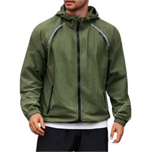 High Elastic Sportswear 2 Piece Set Breathable <b>Lightweight</b> Packable Windproof <b>Jacket</b> Low MOQ Training Wear Gym Wear Windbreaker - Product Image 1