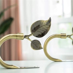 Fermacurtain a Forma di Foglia in Metallo Fatti a Mano, 2 Pezzi, Ganci da Parete per Tende, Accessori per Finestre e Aste - Product Image 2