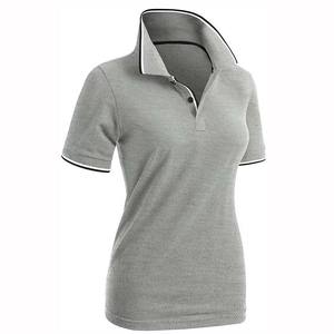 Polo de travail pour femme en coton et polyester de haute qualité avec logo, col polo, extensible et ajusté, idéal pour le golf - Product Image 2